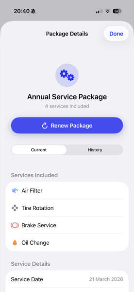DriveKit reminders screen listing upcoming maintenance and document due dates
